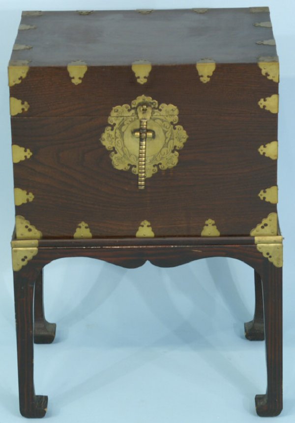 CHINESE TRUNK ON STAND