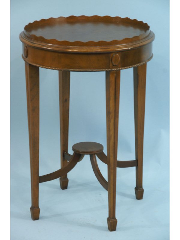 THREE PIECE NESTING TABLES AND A ROUND LAMP TABLE - 2