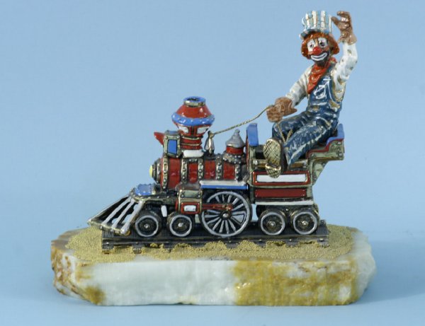 THREE RON A. LEE ART SCULPTURES OF CLOWNS - 5