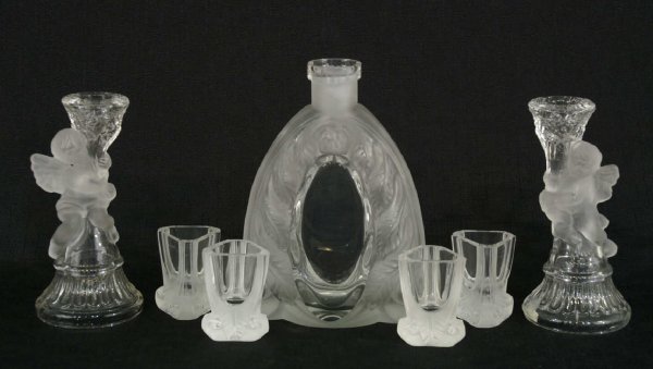 BOX LOT OF FROSTED GLASS