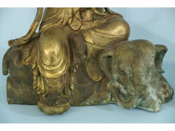 PAIR OF ORIENTAL BRONZE SEATED BUDDHAS - 5