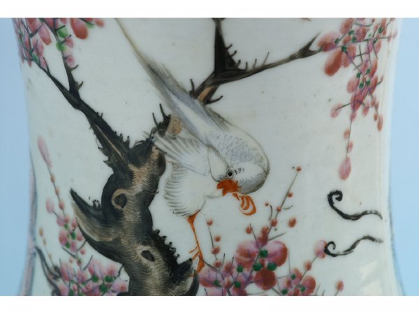LARGE PAINTED ORIENTAL VASE - 3