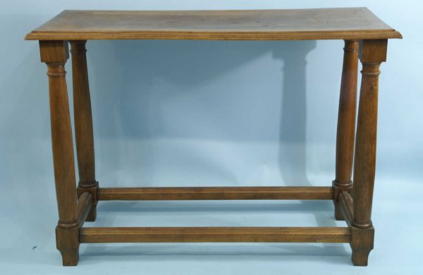 19TH CENTURY FRENCH OAK CONSOLE WITH STRETCHER