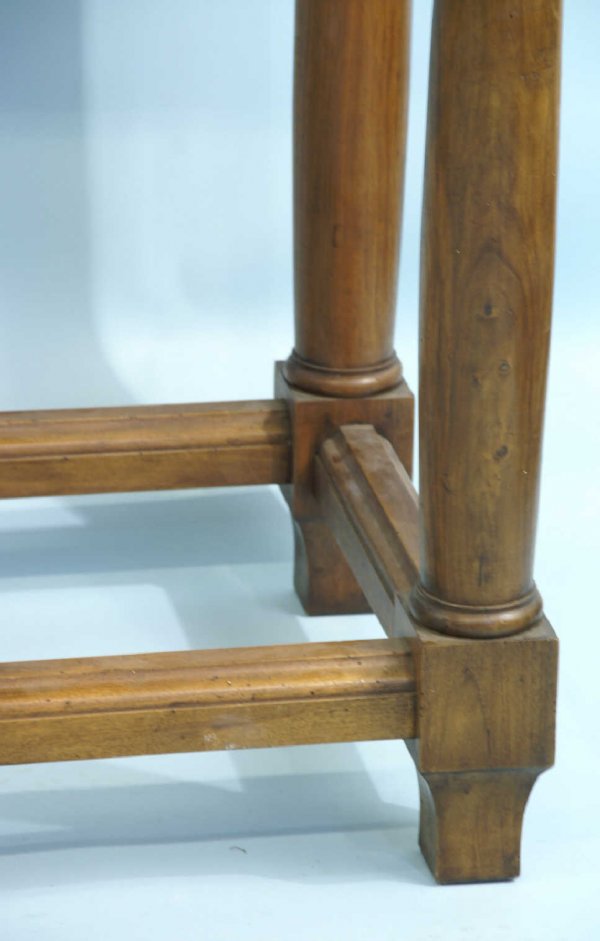 19TH CENTURY FRENCH OAK CONSOLE WITH STRETCHER - 3