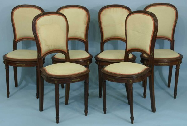 SIX 19th CENTURY FRENCH DINING ROOM CHAIRS