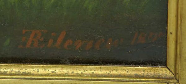 OIL ON CANVAS OF A RIVER SCENE SIGNED "EILERIEM" - 2