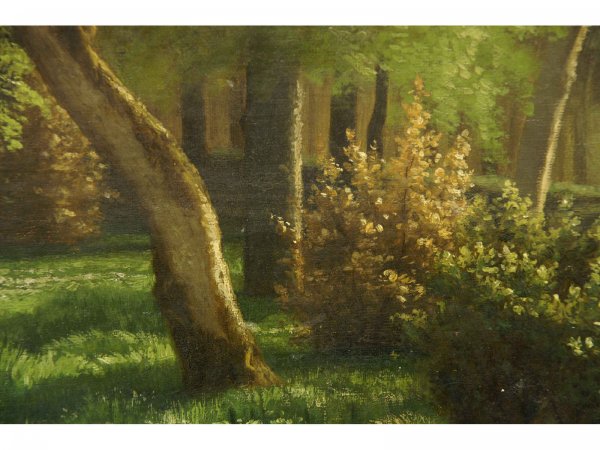 OIL ON CANVAS OF A RIVER SCENE SIGNED "EILERIEM" - 5