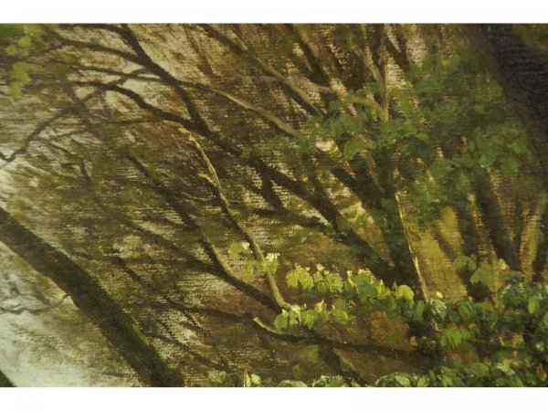 OIL ON CANVAS OF A RIVER SCENE SIGNED "EILERIEM" - 7