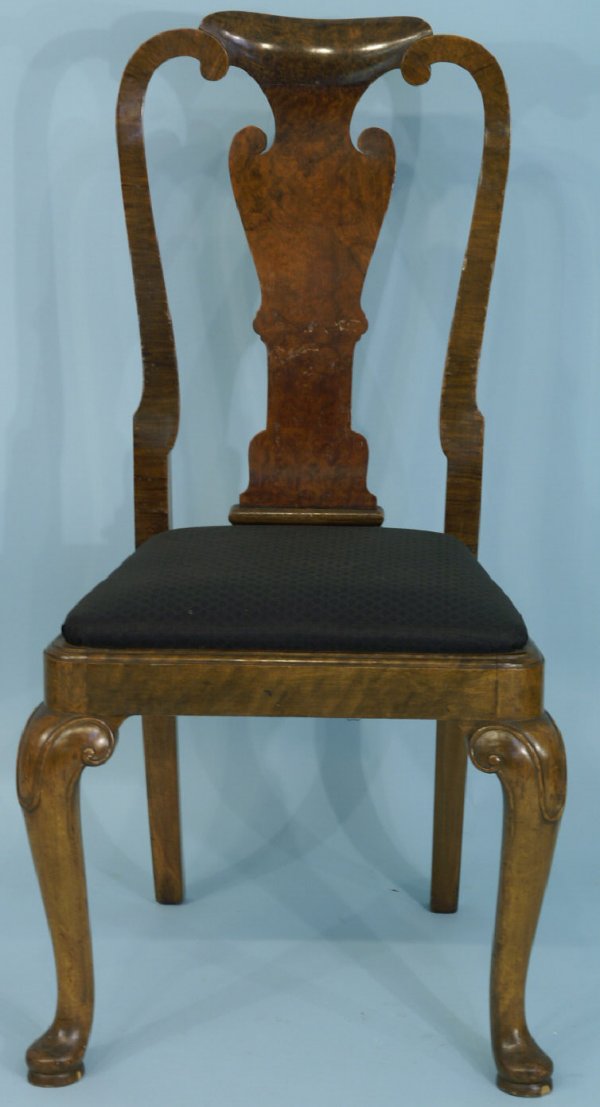 SIX QUEEN ANNE STYLE WALNUT SIDE CHAIRS - 3