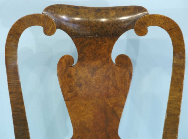 SIX QUEEN ANNE STYLE WALNUT SIDE CHAIRS - 4