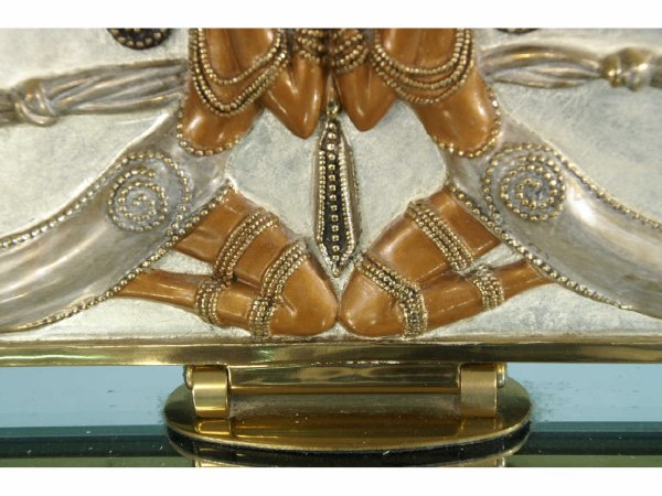 SWIVEL MIRROR WITH EGYPTIAN FIGURES BY ERTE' - 4