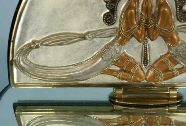 SWIVEL MIRROR WITH EGYPTIAN FIGURES BY ERTE' - 5
