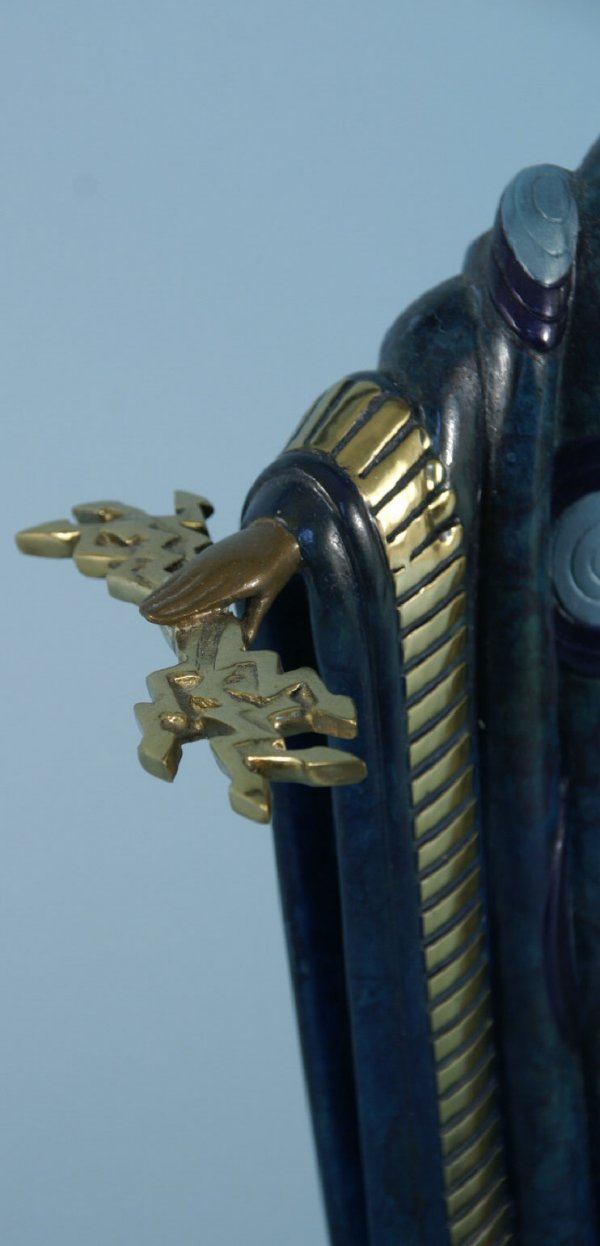 ERTE' BRONZE STATUETTE OF ZEUS WITH STAFF - 4