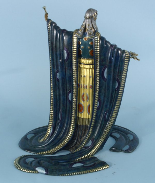ERTE' BRONZE STATUETTE OF ZEUS WITH STAFF - 7
