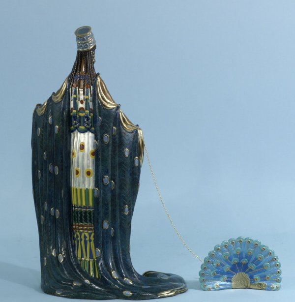 ERTE' BRONZE STATUETTE OF HERA WALKING A PEACOCK - 4
