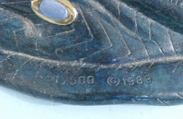 ERTE' BRONZE STATUETTE OF HERA WALKING A PEACOCK - 9