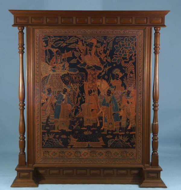 THAI PANEL MOUNTED ON A EUROPEAN STAND