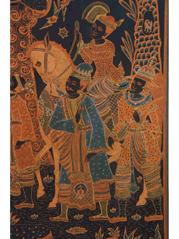 THAI PANEL MOUNTED ON A EUROPEAN STAND - 2