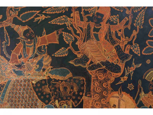 THAI PANEL MOUNTED ON A EUROPEAN STAND - 4