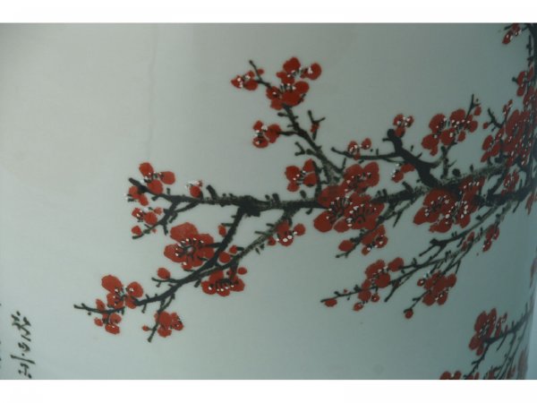 ANTIQUE CHINESE PORCELAIN VASE WITH STAND - 4