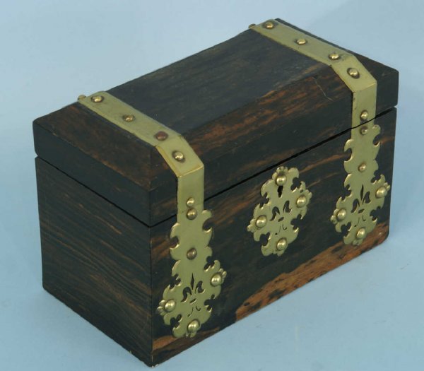 19th CENTURY ENGLISH ROSEWOOD TEA CADDY - 2
