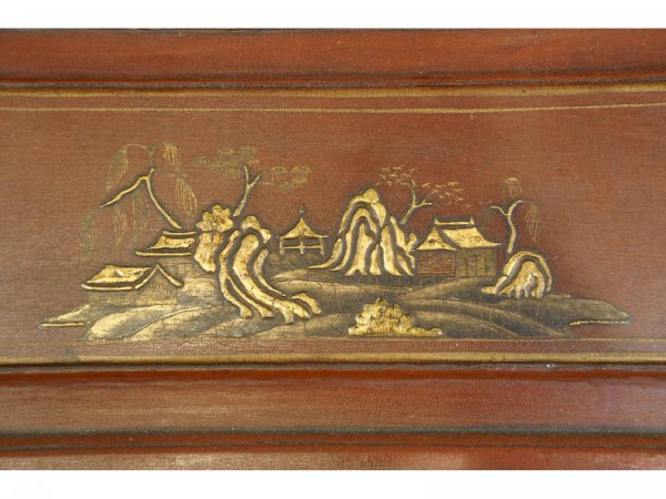 18th CENTURY GERMAN RED CHINOISERIE SECRETARY - 5