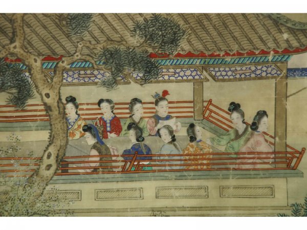 19th CENTURY ANTIQUE CHINESE GLAZE ON SILK - 2