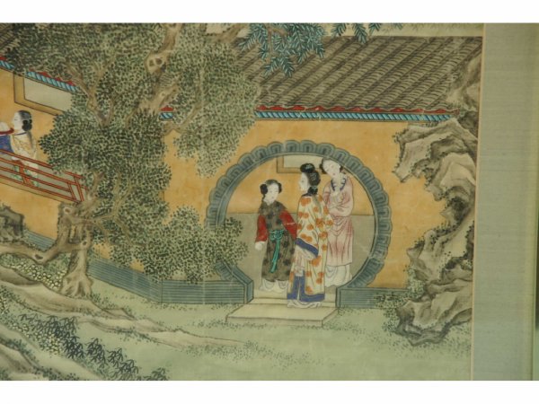 19th CENTURY ANTIQUE CHINESE GLAZE ON SILK - 5