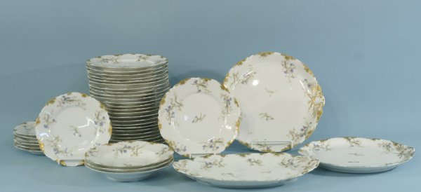 BOX LOT OF FRENCH "LIMOGES" DINNERWARE