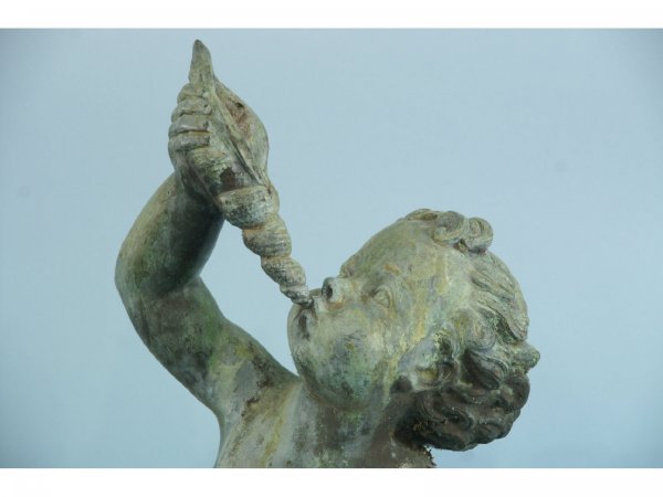 ANTIQUE BRONZE GARDEN PUTTI - 2
