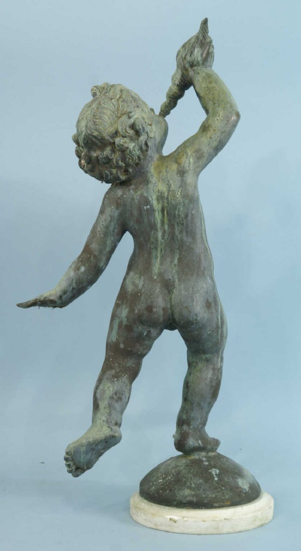 ANTIQUE BRONZE GARDEN PUTTI - 8