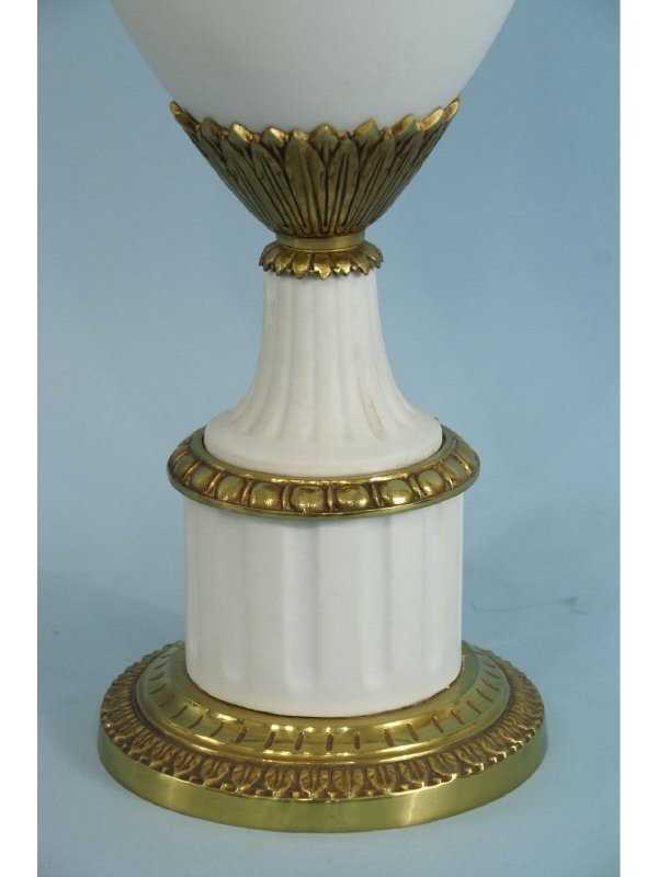 PAIR OF SEVRES PORCELAIN URNS WITH BISQUE FINISH - 6