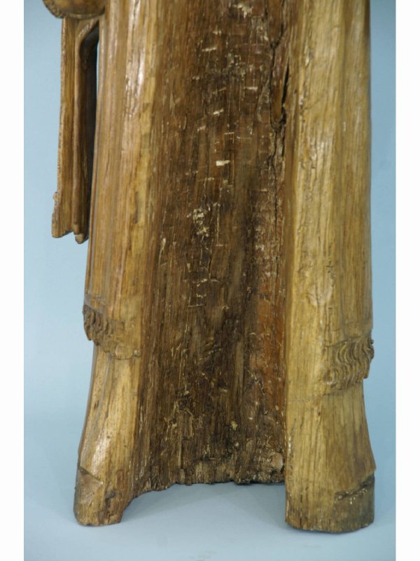 ANTIQUE CARVED WOOD DOMINICAN SAINT - 10