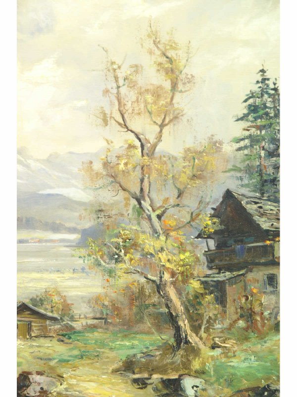 OIL ON CANVAS LANDSCAPE SIGNED "ARTIS" - 4