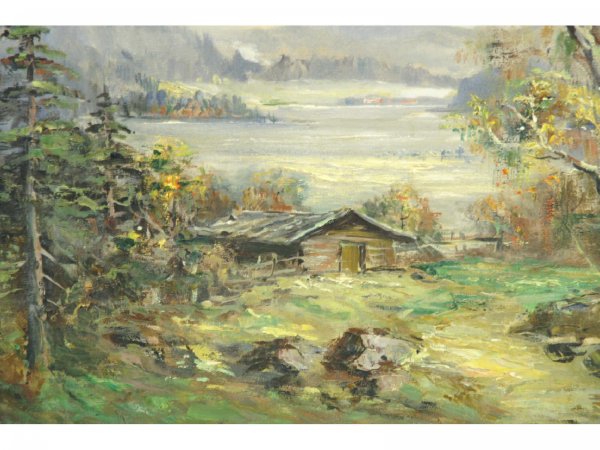 OIL ON CANVAS LANDSCAPE SIGNED "ARTIS" - 5