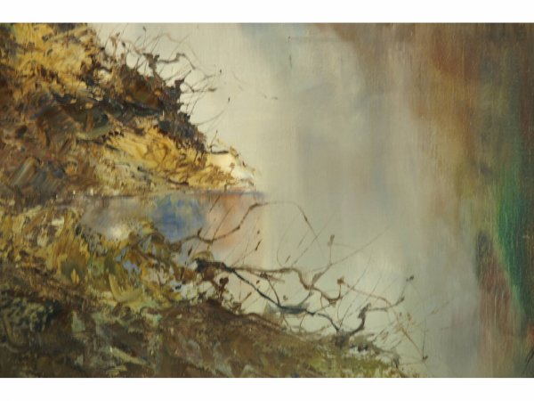 OIL ON CANVAS OF RIVER SCENE SIGNED "ARTIS" - 4