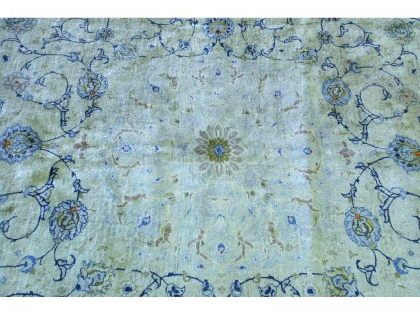 PERSIAN TABRIZ RUG WITH IVORY BACKROUND. - 5