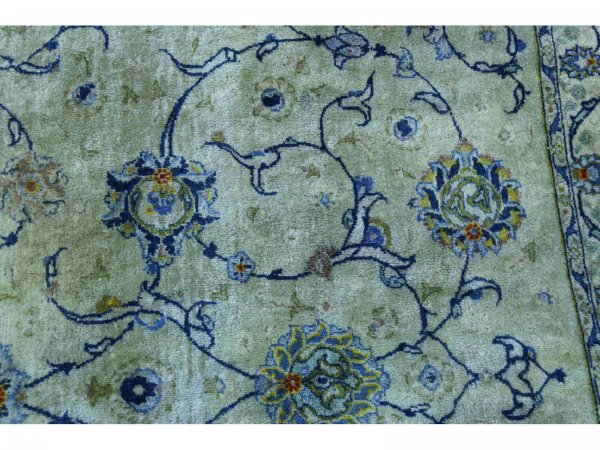 PERSIAN TABRIZ RUG WITH IVORY BACKROUND. - 6