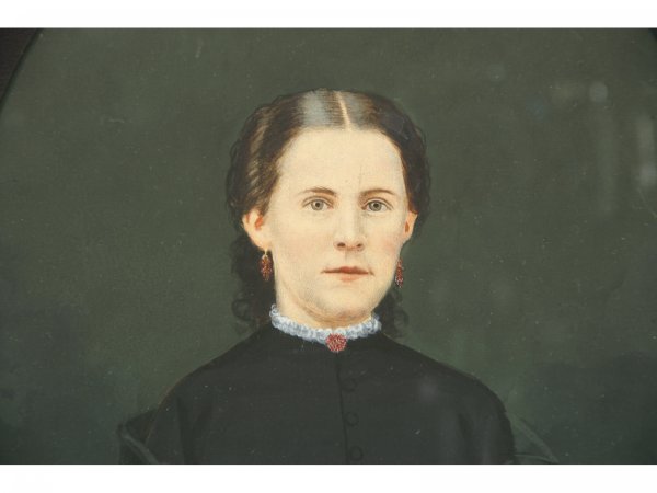 FRAMED AND MATTED PAINTING OF A WOMAN - 2