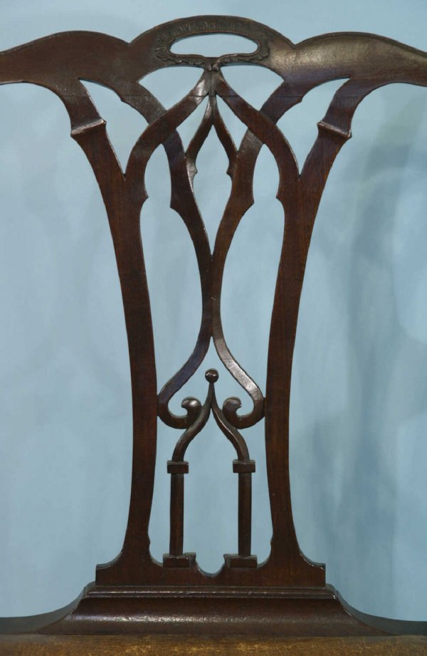 19th CENTURY ENGLISH CHIPPENDALE ARMCHAIR - 6
