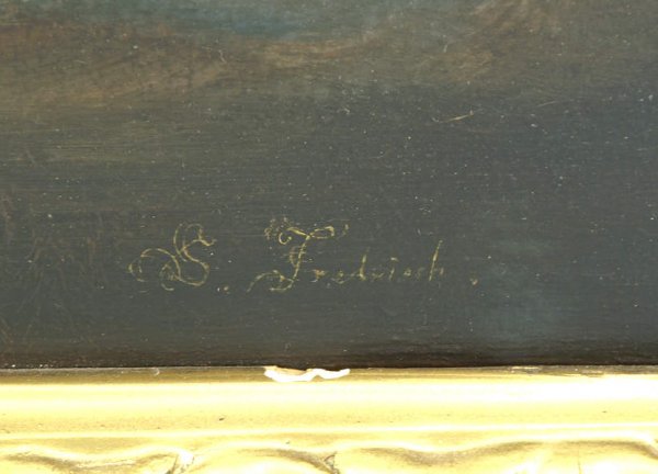 FRAMED OIL ON CANVAS SIGNED "S. FREDRICK" - 7