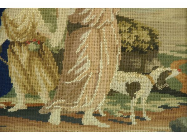 TWO FRAMED NEEDLEPOINT TAPESTRIES - 6
