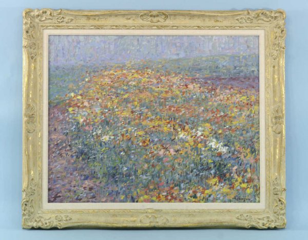 FRAMED OIL ON CANVAS SIGNED "C. JAMES FRAZIER"