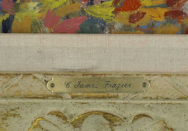 FRAMED OIL ON CANVAS SIGNED "C. JAMES FRAZIER" - 8