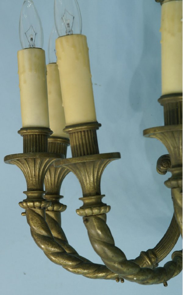 PAIR OF BRASS WALL SCONCES - 3