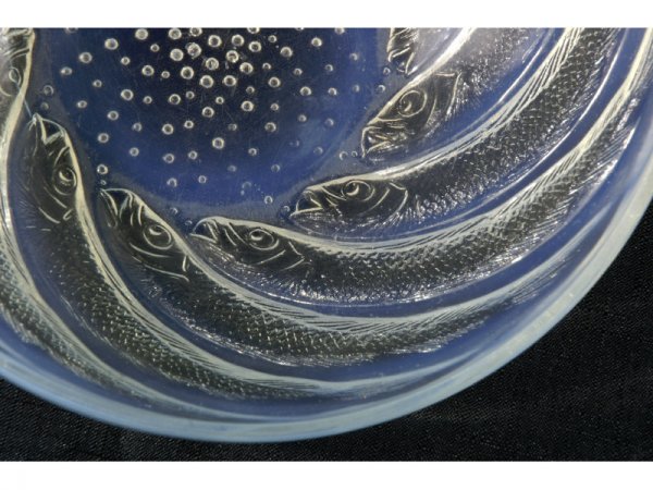 LALIQUE OPALESCENT GLASS "POISSONS" BOWL - 3