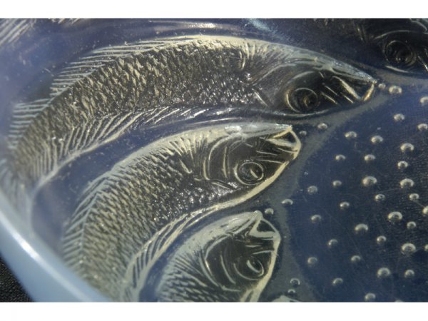 LALIQUE OPALESCENT GLASS "POISSONS" BOWL - 5