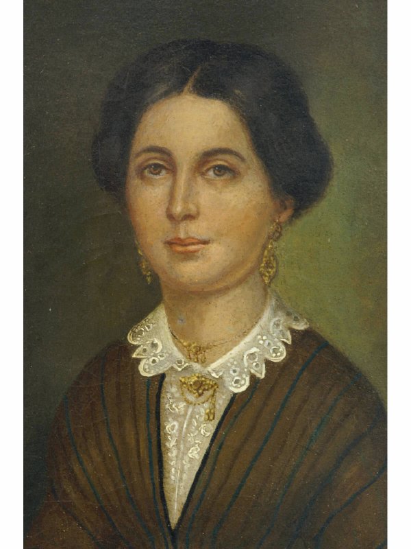 FRAMED OIL ON CANVAS OF A MATRON - 2