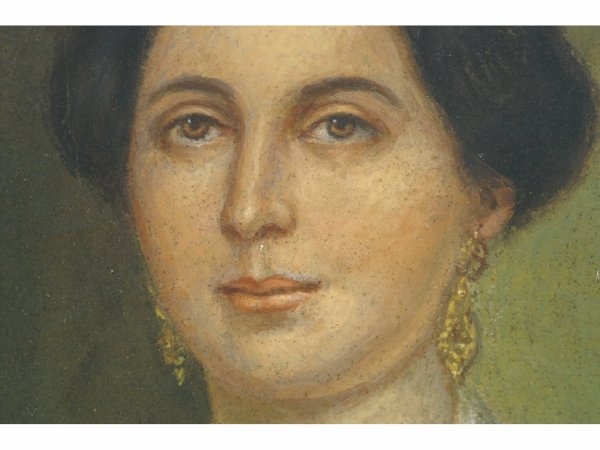 FRAMED OIL ON CANVAS OF A MATRON - 3