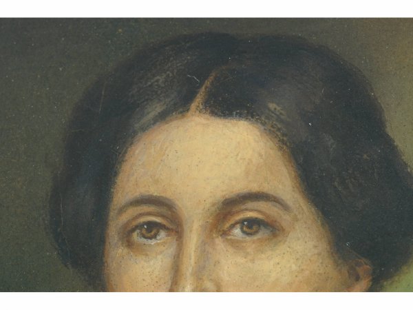 FRAMED OIL ON CANVAS OF A MATRON - 6